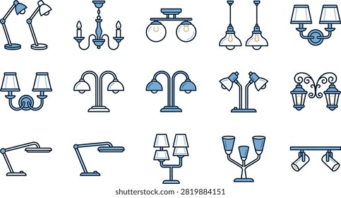 Many different lamp styles shown