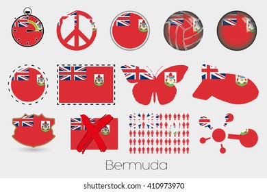 Many Different styles of flag for Bermuda