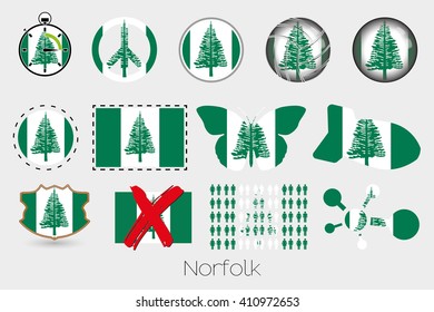 Many Different styles of flag for Norfolk