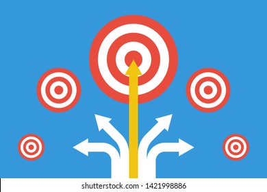 too many different targets, selected must important, best choice or split goals concept