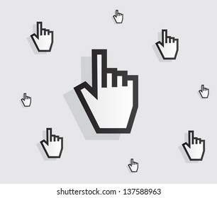 Many digital pointer finger hands 