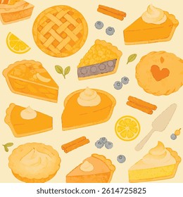 Many distinct types of pies exist in this pattern
