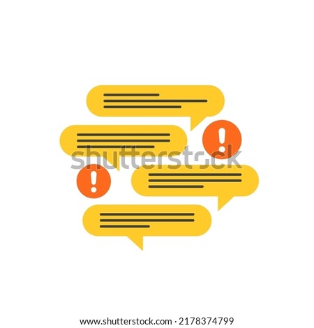 too many emails, messages icon, flat vector