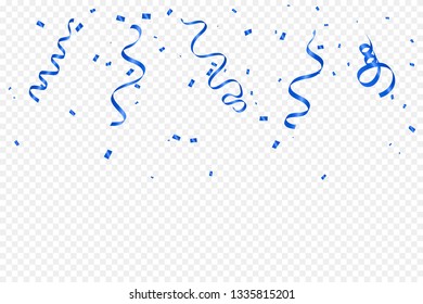 Many Falling Blue Tiny Confetti Streamer Stock Vector (Royalty Free ...