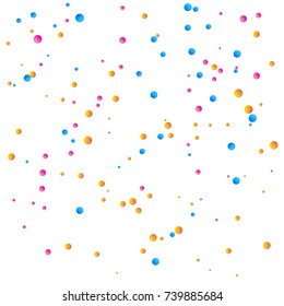 Many Falling Colorful Confetti On White Background. Celebration and party. Vector