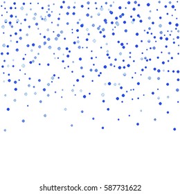Many Falling Glitter Confetti Isolated On White Background. Vector