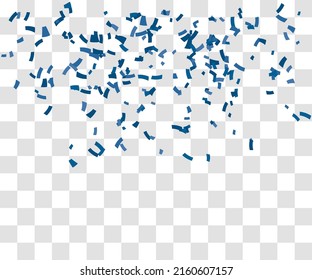 Many falling gold and tiny confetti pieces. vector background
