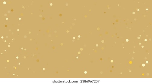 Many Falling Luxury Circle Golden Confetti.  Birthday And Celebration. Vector Illustration. Banner. Wallpaper