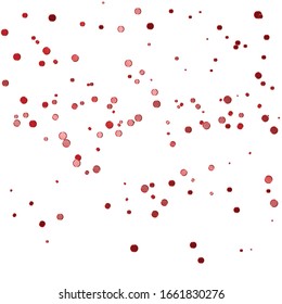 Muchos Caen En El Confetti Rojo De Lujo.  Cumpleaños y celebración. Ilustración vectorial
