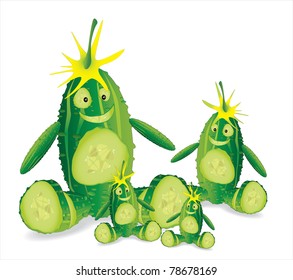 many figures from cucumber