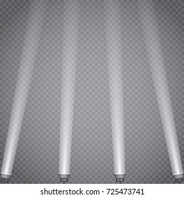 many floodlights from the bottom up shining