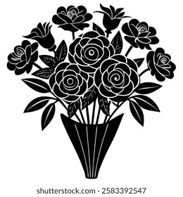 Many Flower vase vector file.eps