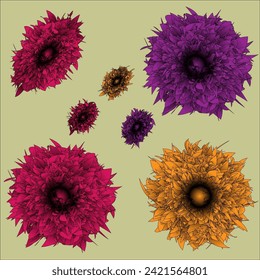 muchas flores sin nombre pero con un diseño único y hermoso 