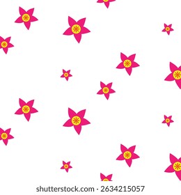  many flowers pattern pink, yellow, orange