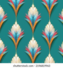 many forms fashion fabric design. Diagonal ikat stripes. Zigzag pattern seamless.Geometric chevron abstract illustration.
Tribal ethnic vector texture.