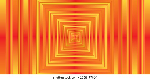 Many frames, between red, orange and yellow on one background. Abstract design.