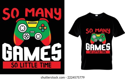 So many games ..T-shirt design template