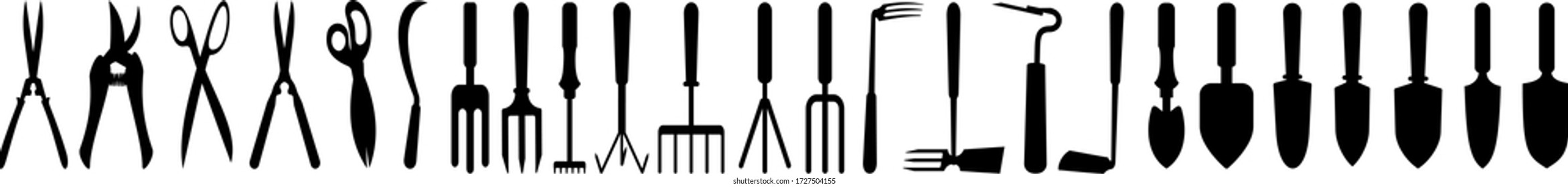 Many garden tools in the assembly