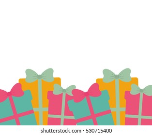 many gift boxes with bow seamless vector illustration eps 10