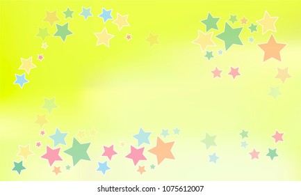 Many Golden Stars on Yellow Gradient Background