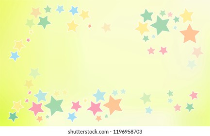 Many Golden Stars on Yellow Gradient Background