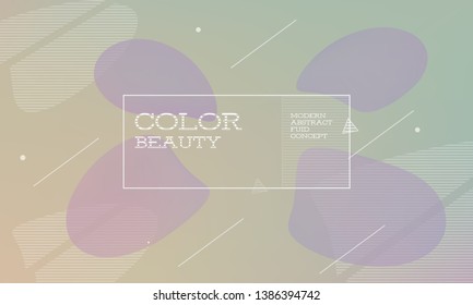Many gradient plastic abstract shapes. Set of stylish fluid forms in the form of drops. Vector illustration isolated on white background. 