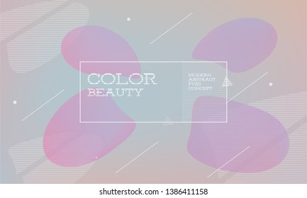Many  gradient plastic abstract shapes. Set of stylish fluid forms in the form of drops. Vector illustration isolated on white background. 