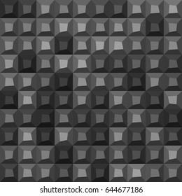 Many gray shades abstract tiling geometric texture. Black light and dark grey and white color mosaic tile background. vector art image illustration pattern.