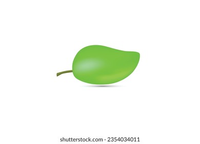 Many green mangoes are used to make marketing images and so on. illustration for mesh tool.