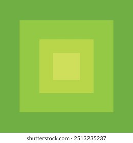 muitas formas quadradas monocromáticas verdes sobre fundo branco. figura geométrica poligonal. 