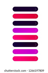 Many green and red gradient plastic abstract shapes. Set of stylish fluid forms in the form of drops. Vector illustration isolated on white background. 