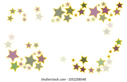 Many Grey, Green, Red and Black Stars on White Background
