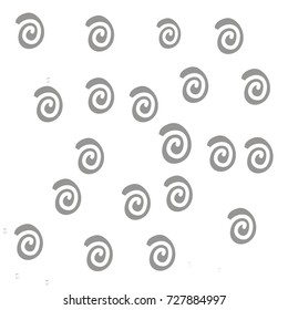 Many Grey Snails on White Background