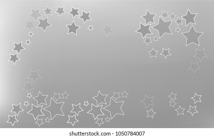 Many Grey Stars on Light Grey Gradient Background