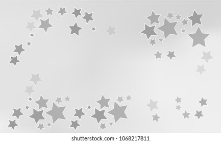 Many Grey Stars on Light Grey Gradient Background