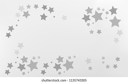 Many Grey Stars on Light Grey Gradient Background