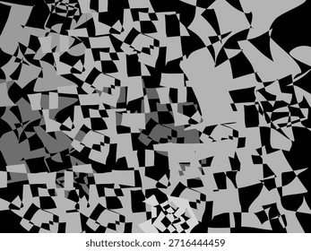 Muchos triángulos dibujados a mano forman una cuadrícula. Ilustración vectorial.