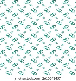 So Many Happy Hearts Seamless Vector Pattern Design