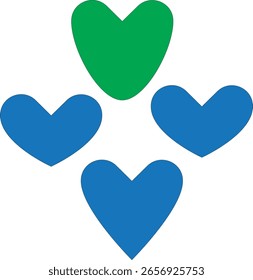 many heart shape icon design for your website