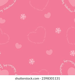 Many hearts on pink background. Pattern for Valentine's Day cele