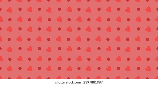 Many hearts on red background. Pattern for Valentine's Day