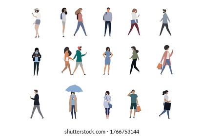 Many Human Characters Male Female Characters Stock Vector (Royalty Free ...