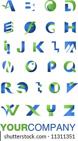 many icons, alphabet