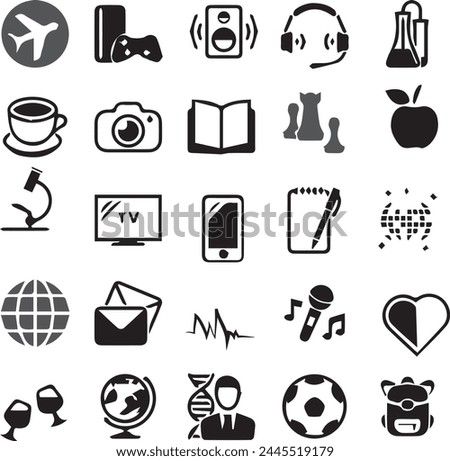 so many icons vector illustration 
