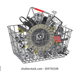 Many images of spare parts.