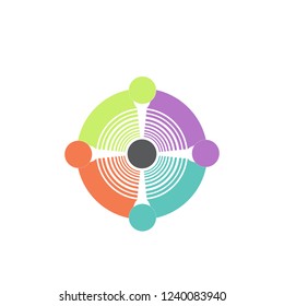 Many inner circles  - vector illustration
