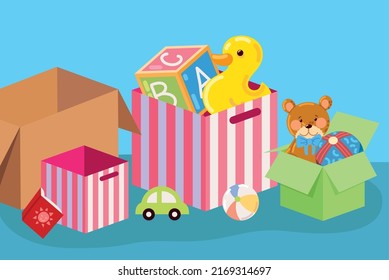 many kids toys boxes design