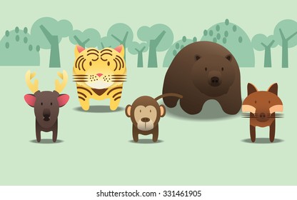 many kind of animal in lovely colour