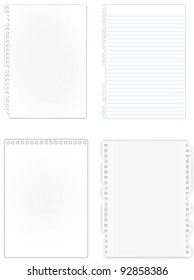 Many of kind new paper page and sheet.