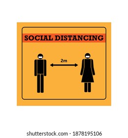 many kinds of coronavirus social distance warning template